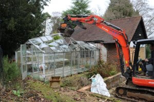 Demolition of old greenhouse