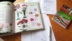 Flower show entry form and rule books