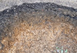 cross section of clay soil